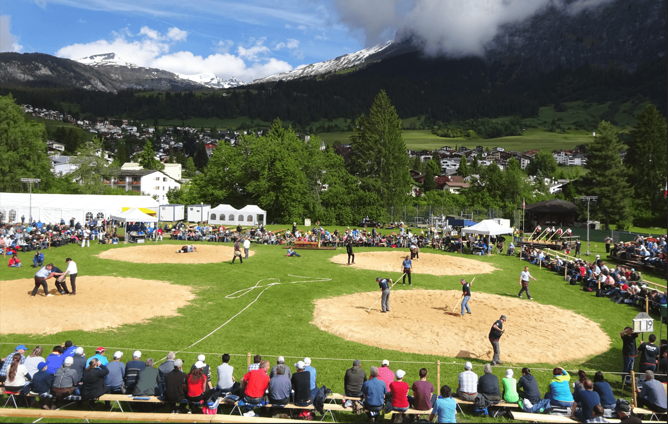 Bündner-Glarner Schwingertag 2016 Flims Festplatz